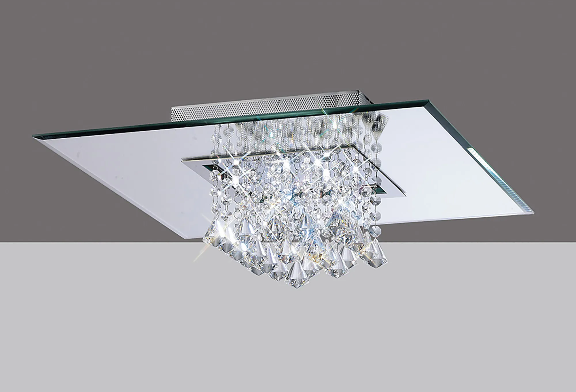 IL31008  Starda Crystal  Flush Ceiling Square 8 Light